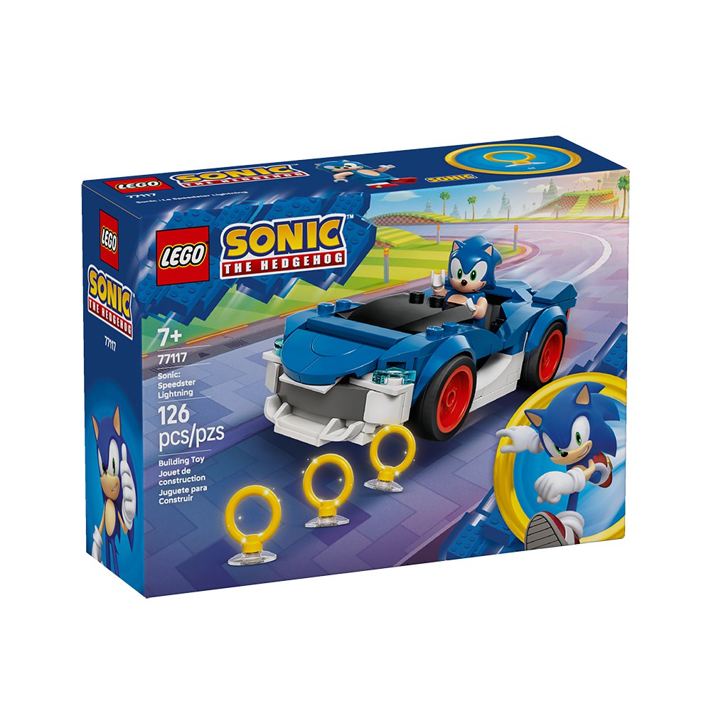 LEGO Sonic the Hedgehog Sonic Speedster Lightning #77117 de 126 Piezas