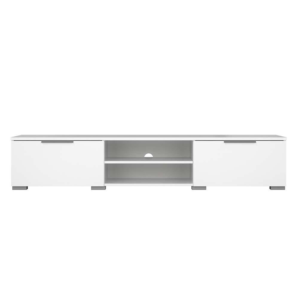 Mueble para TV Match Blanco Brillante con 2 Puertas y Pasacables de 172.7 x 39.9 x 33.1 cm