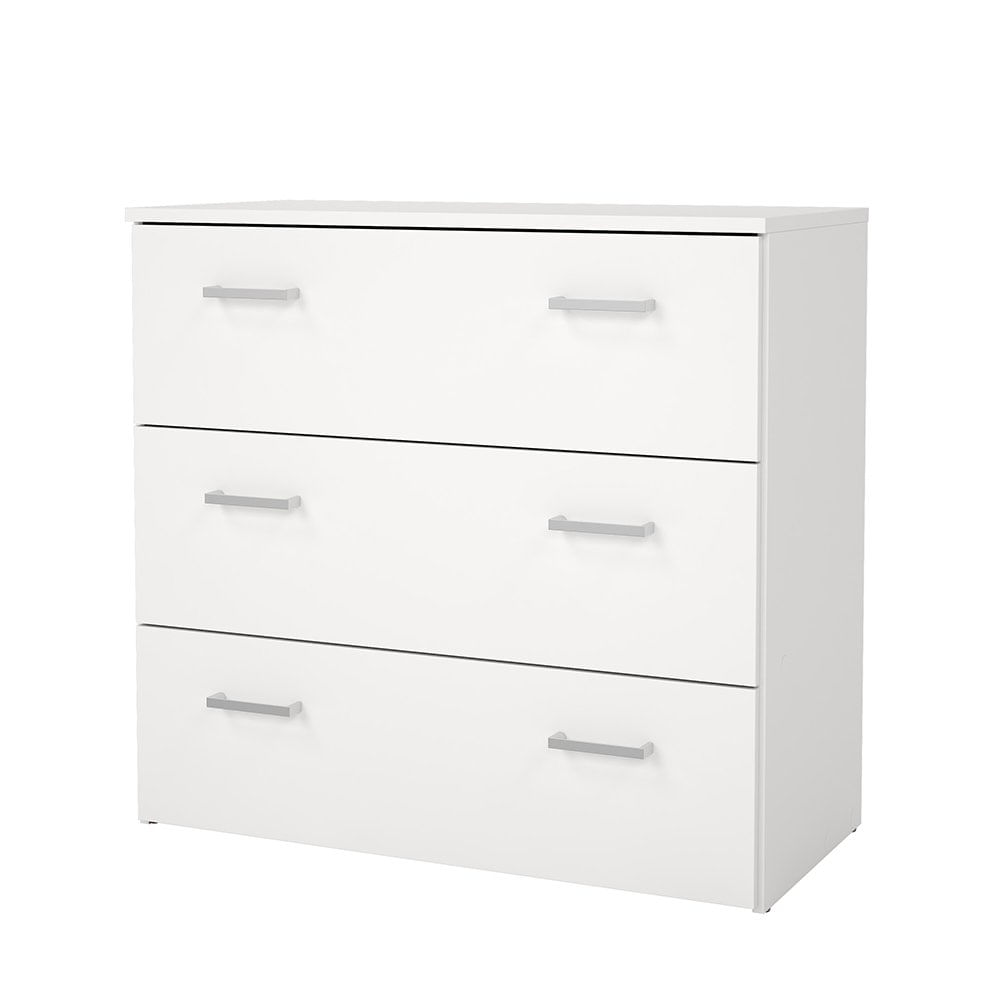 Gavetero Space Blanco de 3 Gavetas para Dormitorio de 74.1 x 36 x 69.9 cm