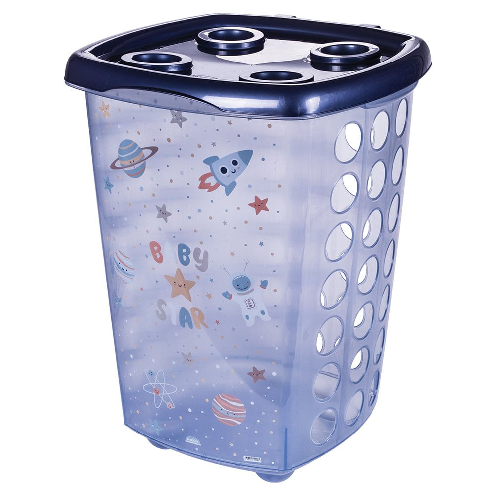 Canasta Organizadora Decora 38 Litros Diseño Astronauta Color Azul