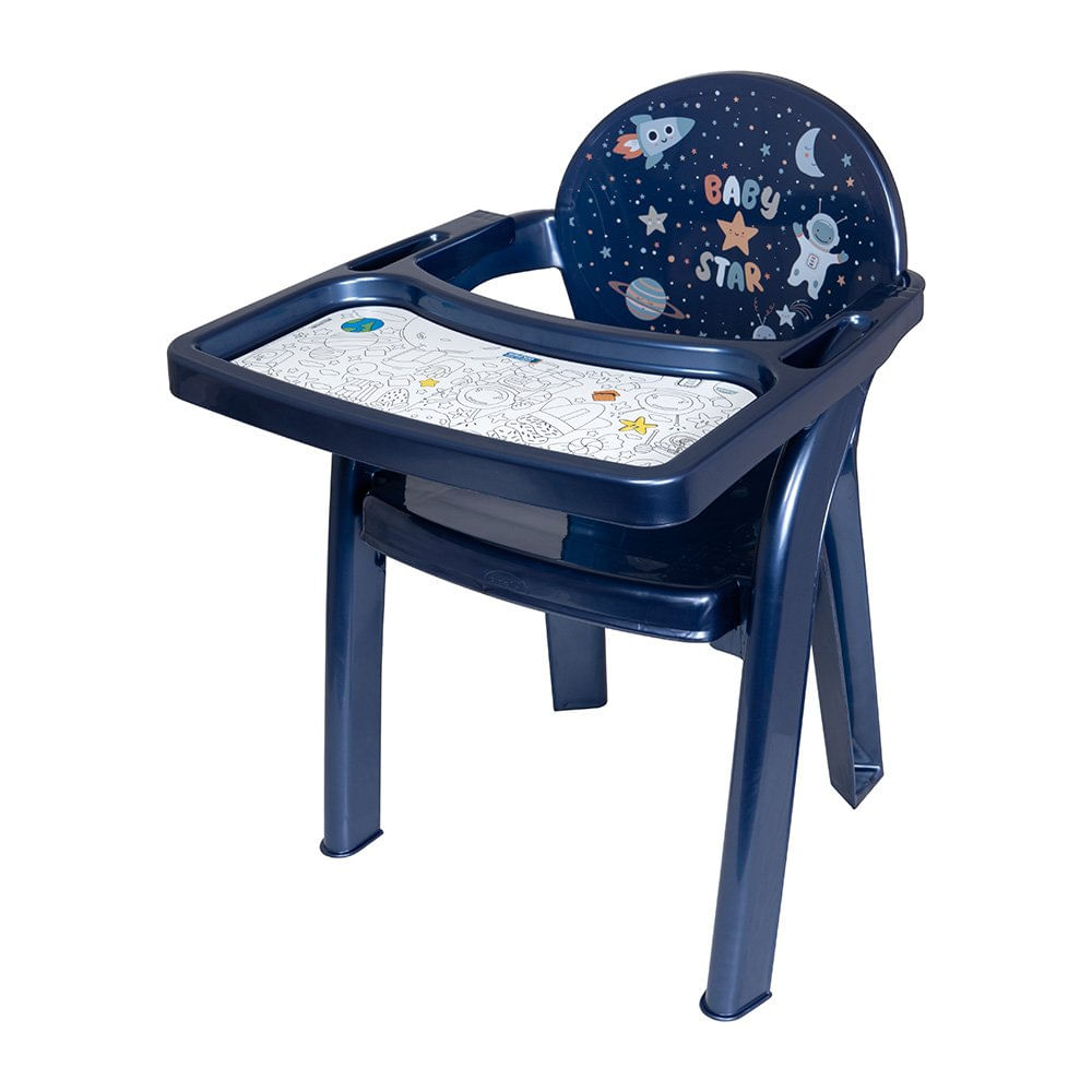 Sillón Infantil con Bandeja Diseño Astronauta Color Azul Marino