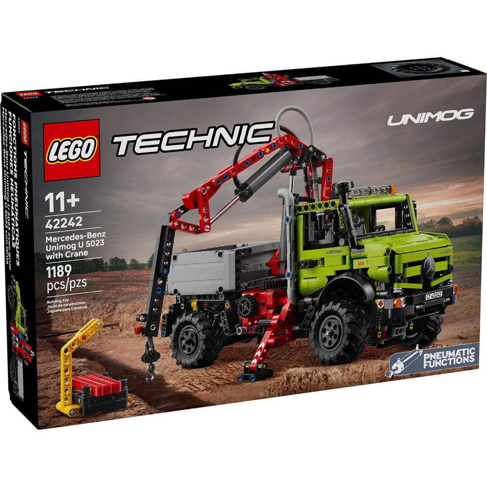 LEGO Technic Mercedes-Benz Unimog U 5023 con Grúa #42242 de 1189 Piezas