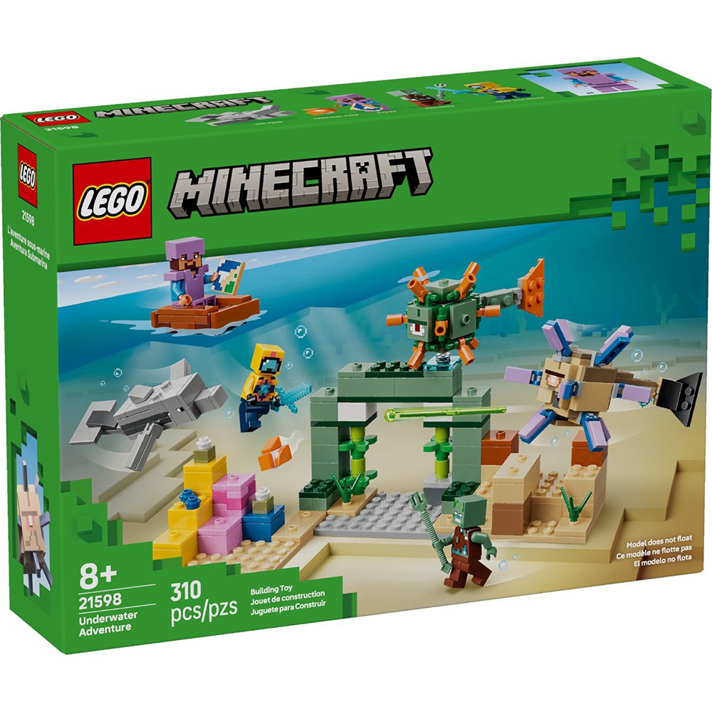 LEGO Minecraft Aventura Submarina #21598 de 310 Piezas