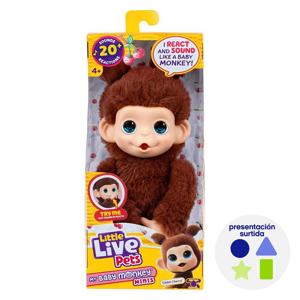 Muñeco Interactivo Little Live Pets Mono Bebé Mini Presentación Surtida Muñeco Interactivo…