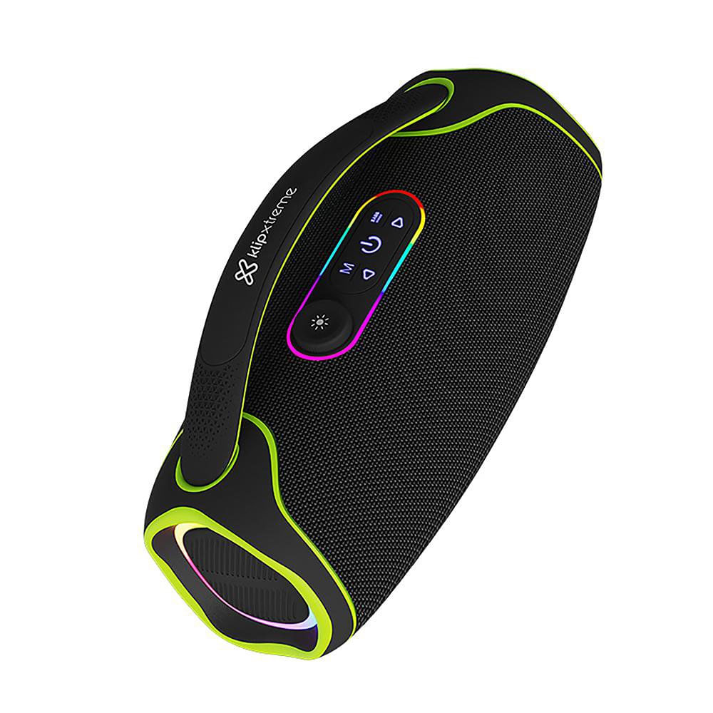 Bocina Portátil RGB Bluetooth Waverider Pro 60 W en Color Negro Bocina Portátil RGB Blueto…
