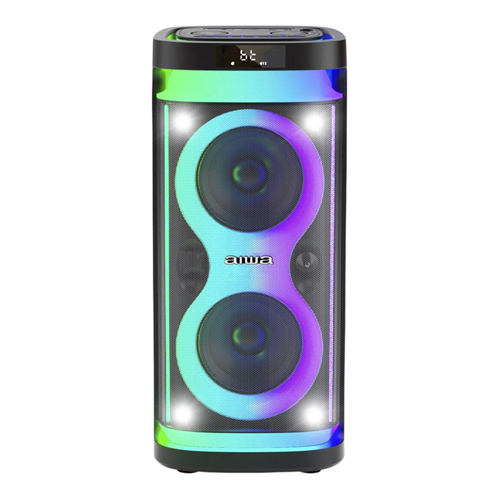 Bocina Bluetooth de 600 W con Luces LED y Karaoke Color Negro