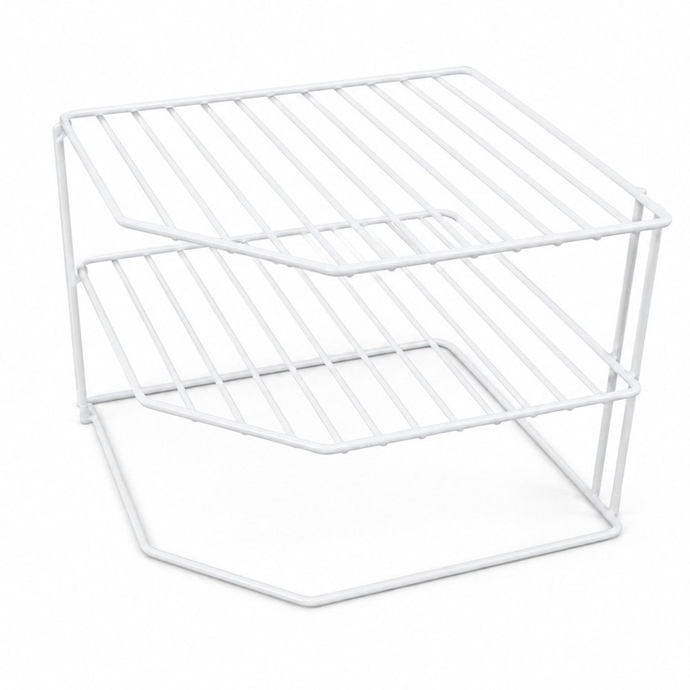 Escurridor de Platos con 3 Divisiones de Alambre Recubierto de 23 x 12 x 19.7 cm Blanco