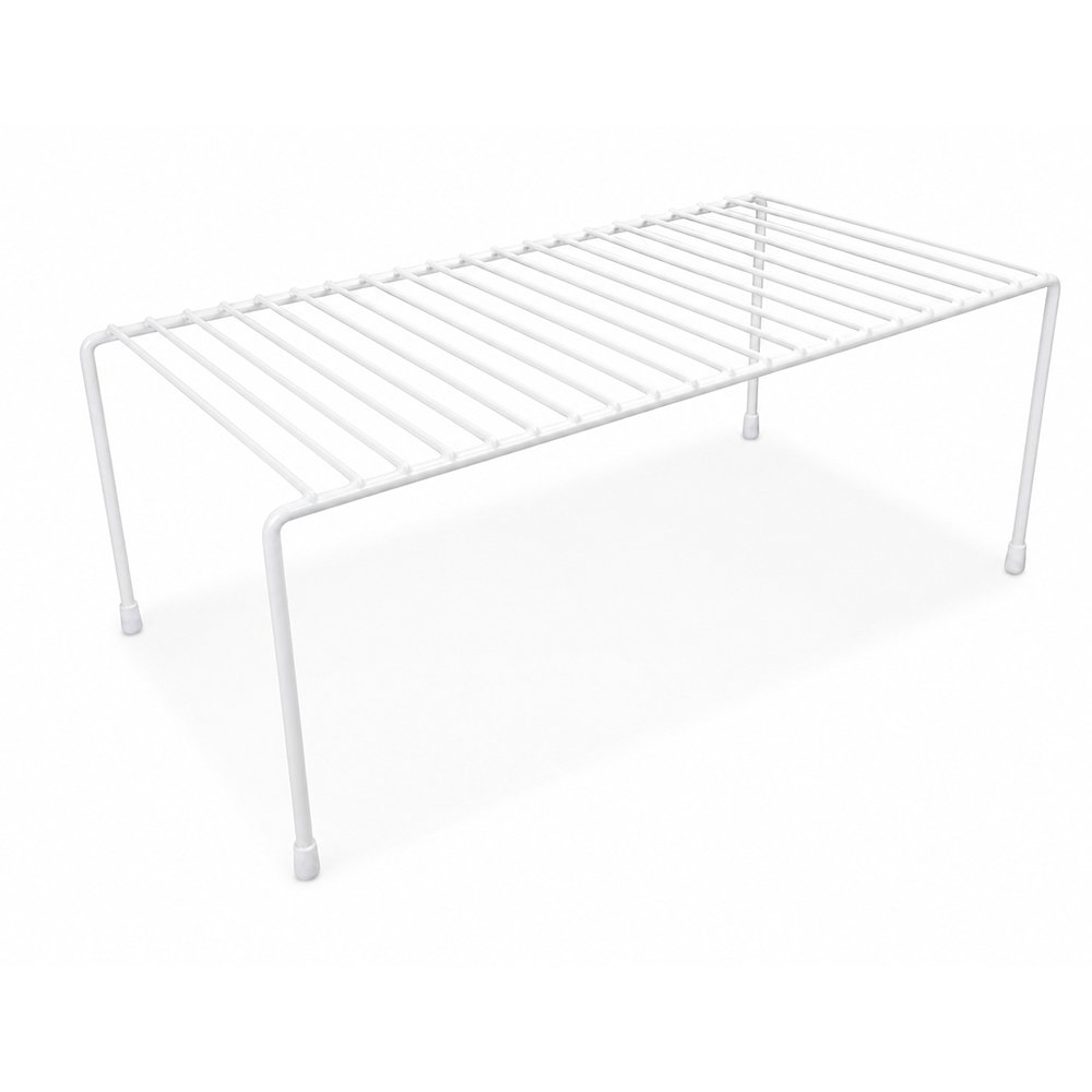 Estante Organizador Grande de Alambre Recubierto de 40.6 x 21.5 x 14.5 cm Blanco