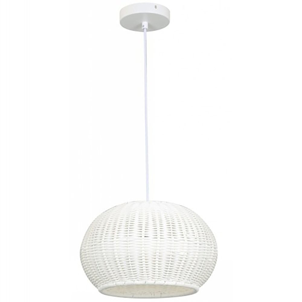 Lámpara Colgante de 1 Luz Base E27 40W Color Blanco