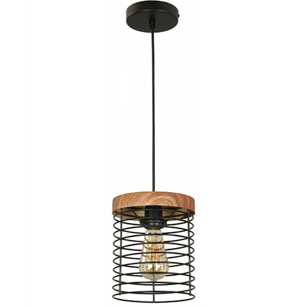 Lámpara Colgante de 1 Luz Base E26 60W Color Negro