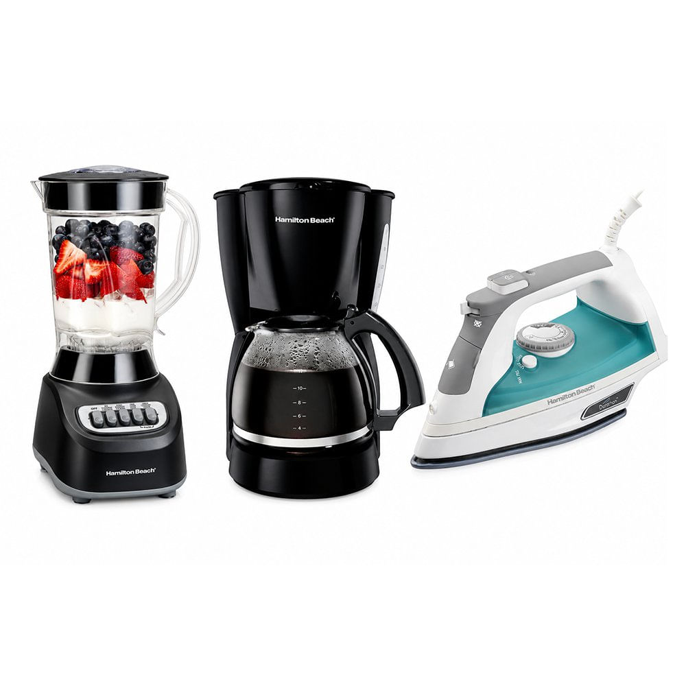 Combo HB de Cafetera para 12 Tazas con Plancha y Licuadora