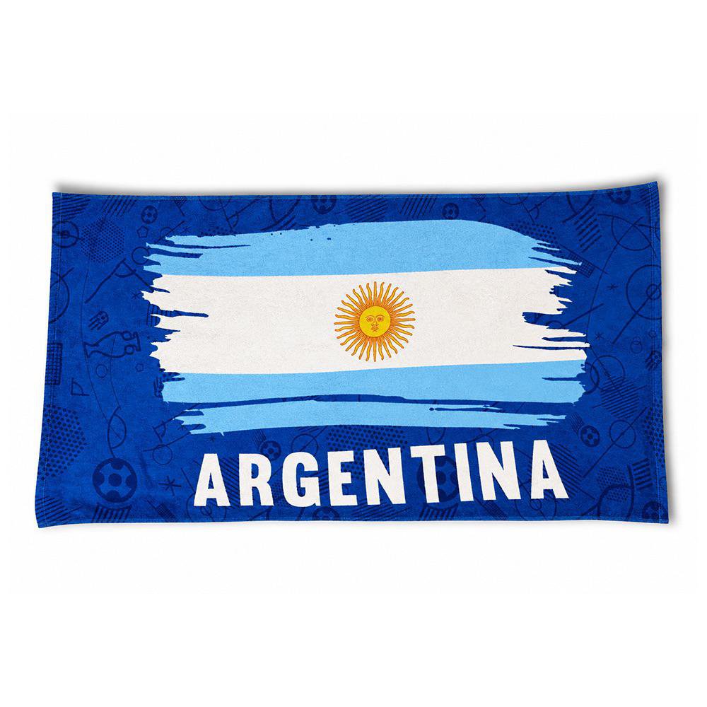 Toalla Mundial de 76 x 152 cm Diseño Bandera Argentina