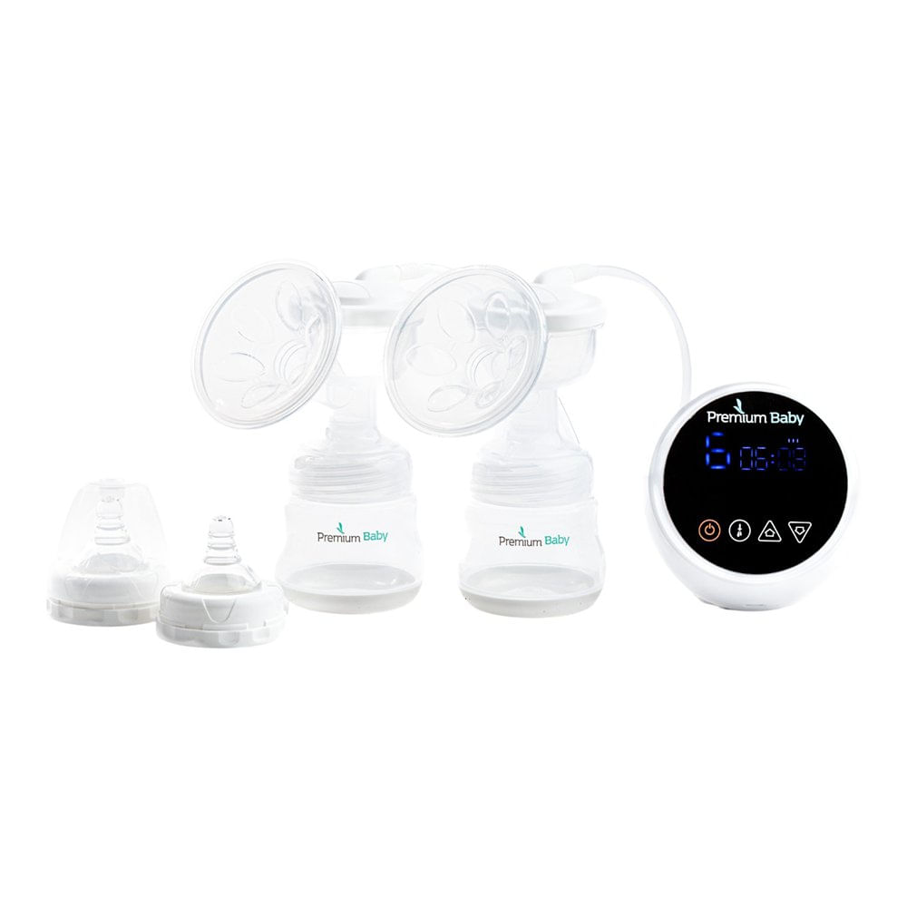 Extractor de Leche Eléctrico Doble con Pantalla LED y Batería Recargable Color Blanco Extr…