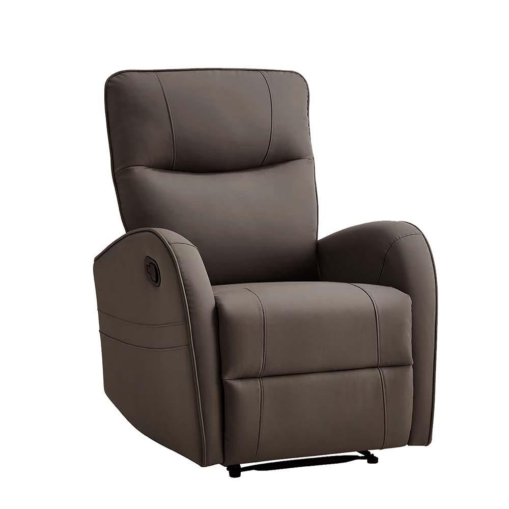 Sillón Reclinable Manual 1 Plaza 81×98×100 cm - Varios colores Café