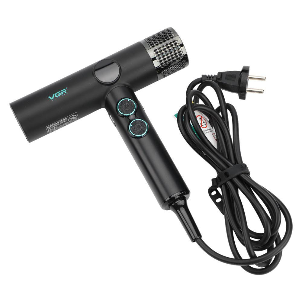 Secadora Profesional de 1600 a 1900 W con 3 Boquillas, Pantalla LED y Motor BLDC Color Neg…