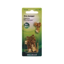 Gancho Para Cuadros 40 Lbs De 3 Pzs Color Dorado - Hillman Anchorwire