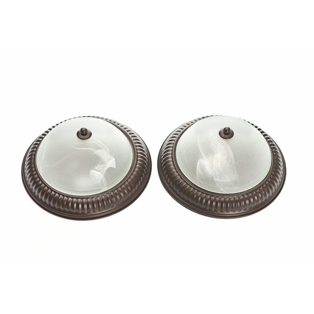 Plafón De Techo Para 2 Bombillos Base E27 60W - Zlumini Varios Colores