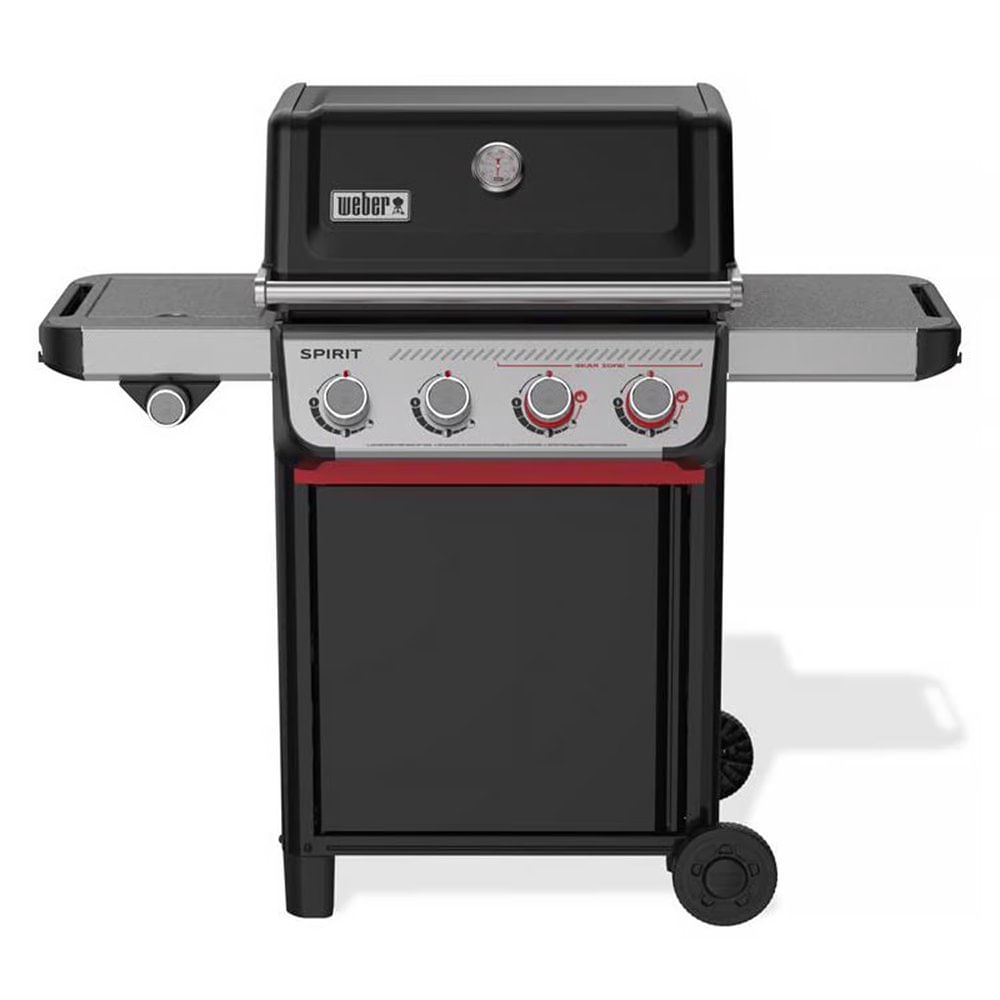 Churrasquera a Gas Spirit E-435 con 4 Quemadores 35,000 BTU Negra