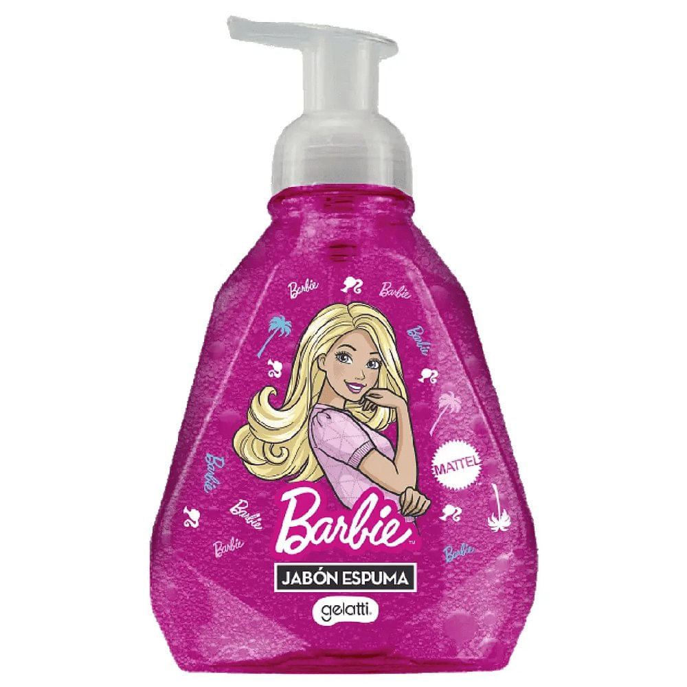 Jabón Espuma Barbie de 300 mL con Dispensador para Manos Infantil Rosado