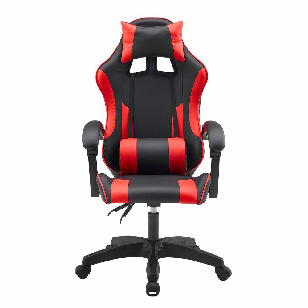 Silla Gamer Reclinable color Negro con Rojo