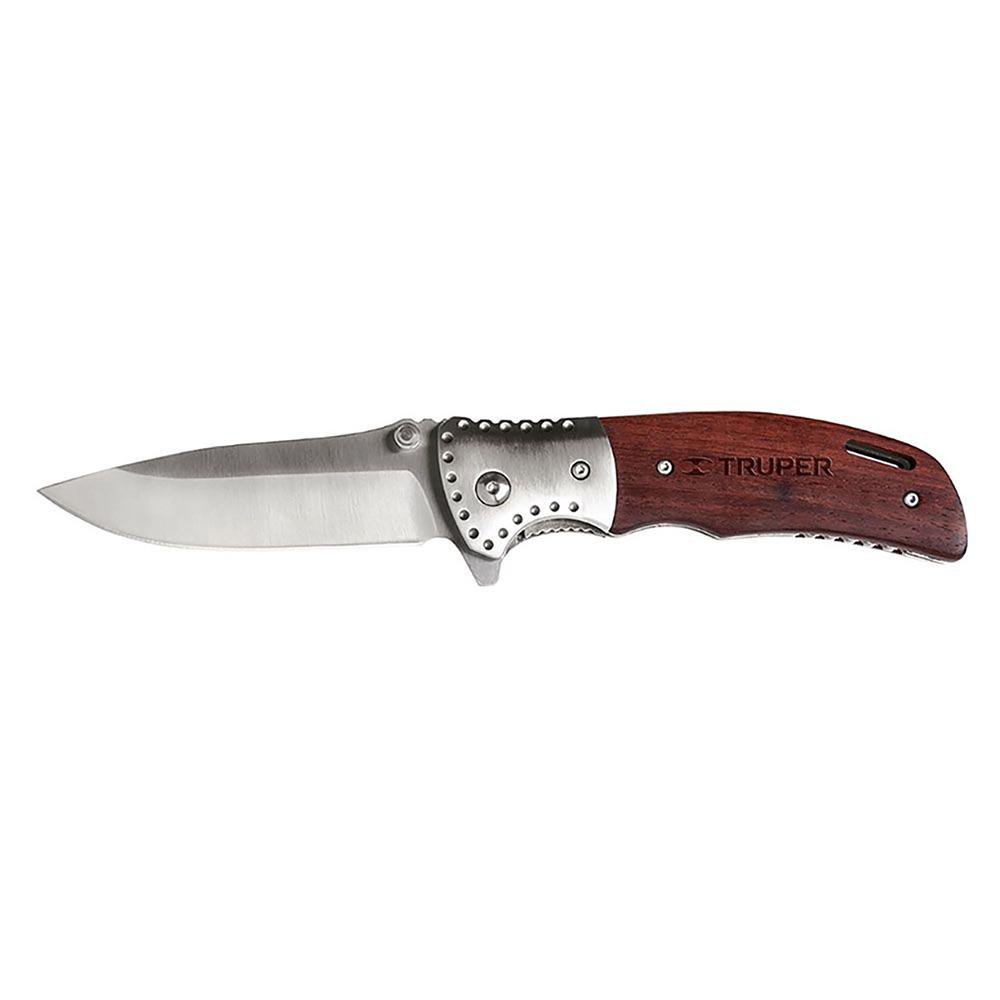 Navaja Abatible con Mango de Madera de 4-3/4 plg