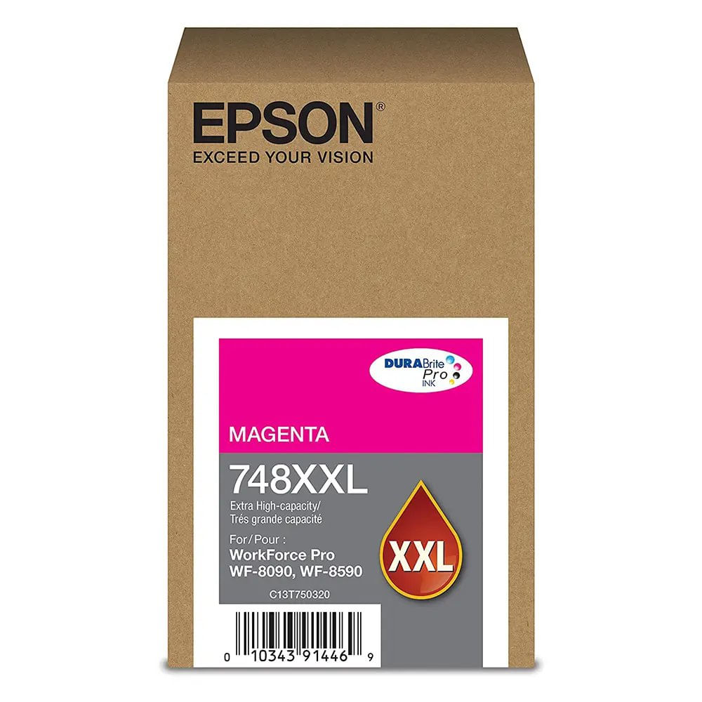 Cartucho de Tinta Epson 748XXL en Color Magenta de Alta Capacidad Cartucho de Tinta Epson…