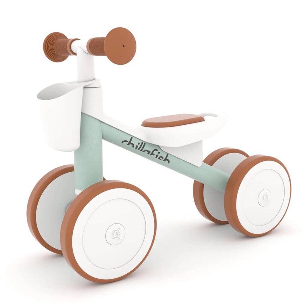 Triciclo de Equilibrio de 4 Ruedas Estables y Asiento Acolchado Color Café