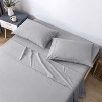 Set Sábanas Gris Bamboo - Livim Natural Home Varios Tamaños
