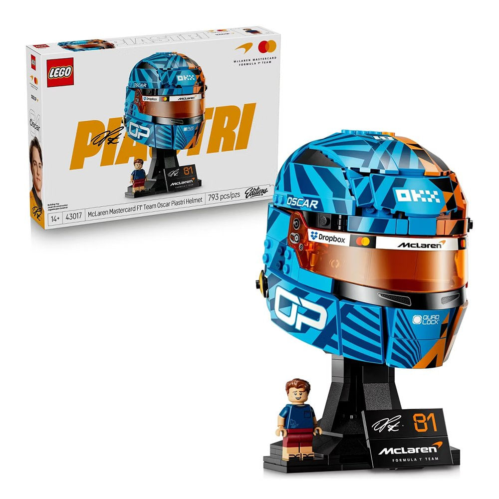 LEGO Editions Scuderia McLaren Casco de Oscar Piastri #43017 de 793 Piezas