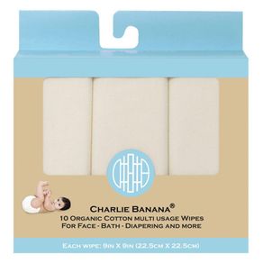 10Pack Toallitas Reutilizables - Charlie Banana