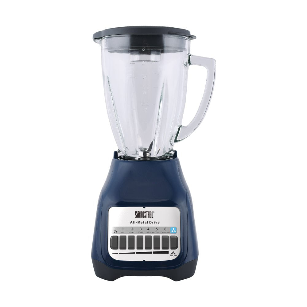 Licuadora con Vaso de Vidrio 650 W y 1.25 Litros