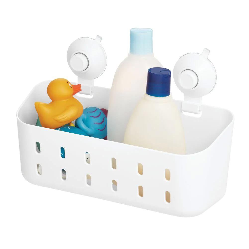 Canasta Organizadora de Plástico con Succión Color Blanco