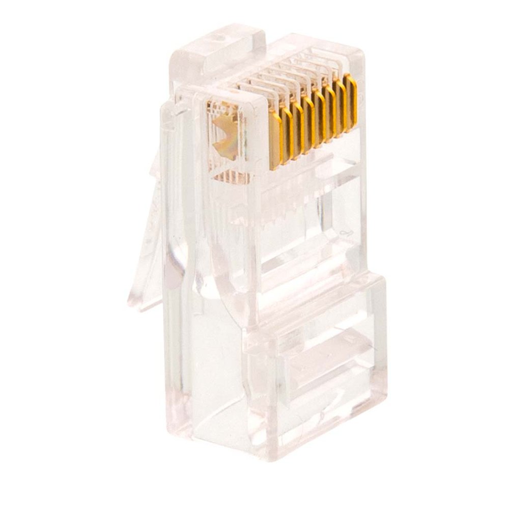 Conectores RJ45 Cat5E para Cable de Red Transparentes, 100 Unidades