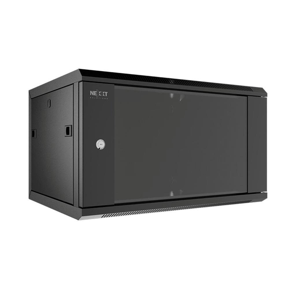 Gabinete de Pared Fijo de 4U en Color Negro