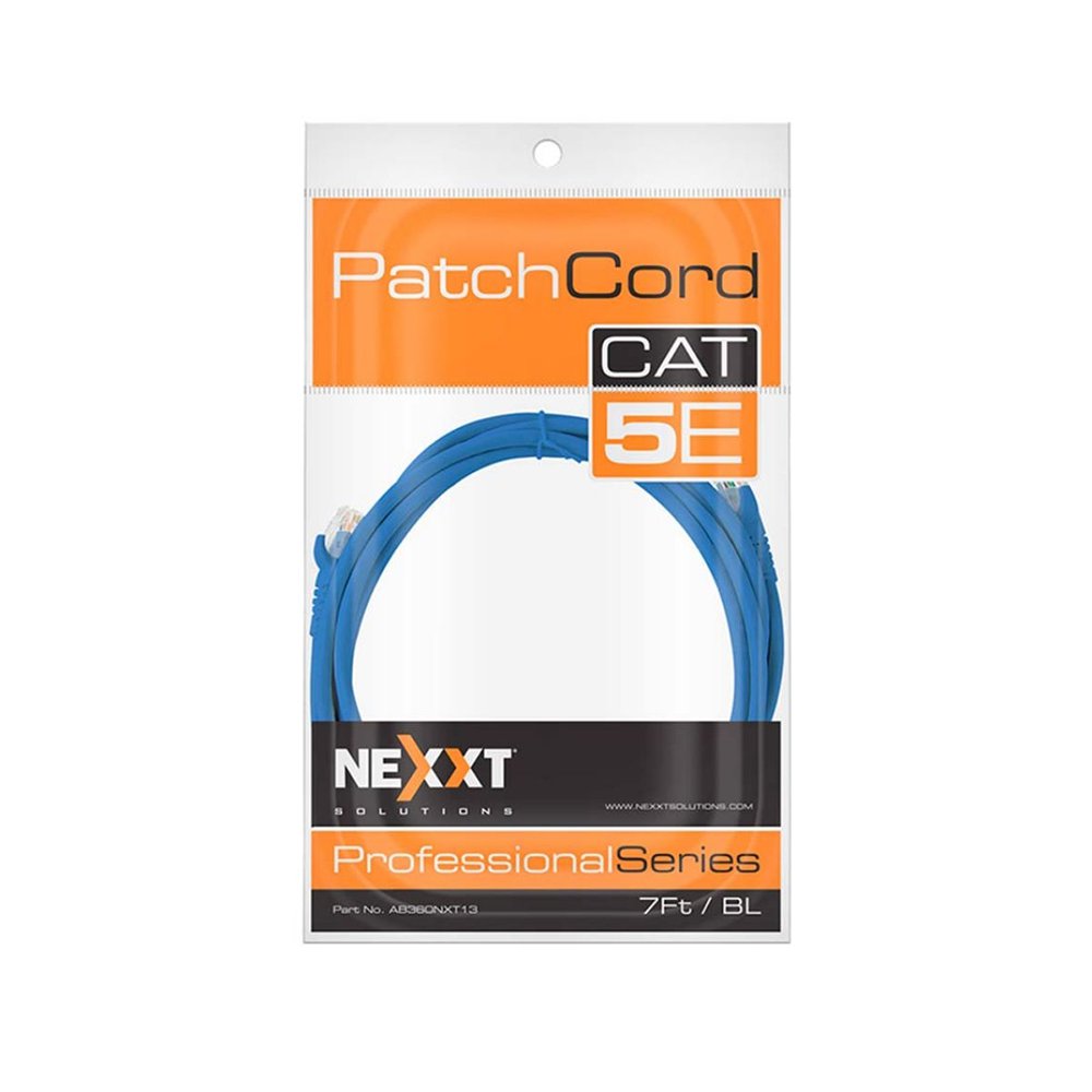 Cable de Red Cat5e Patch Cord de 2.1 Metros en Color Azul