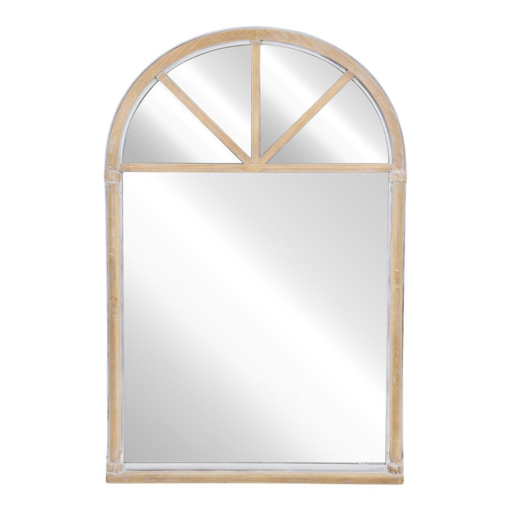Espejo Decorativo Tipo Ventana Arqueado con Marco Color Natural 60 x 90 cm
