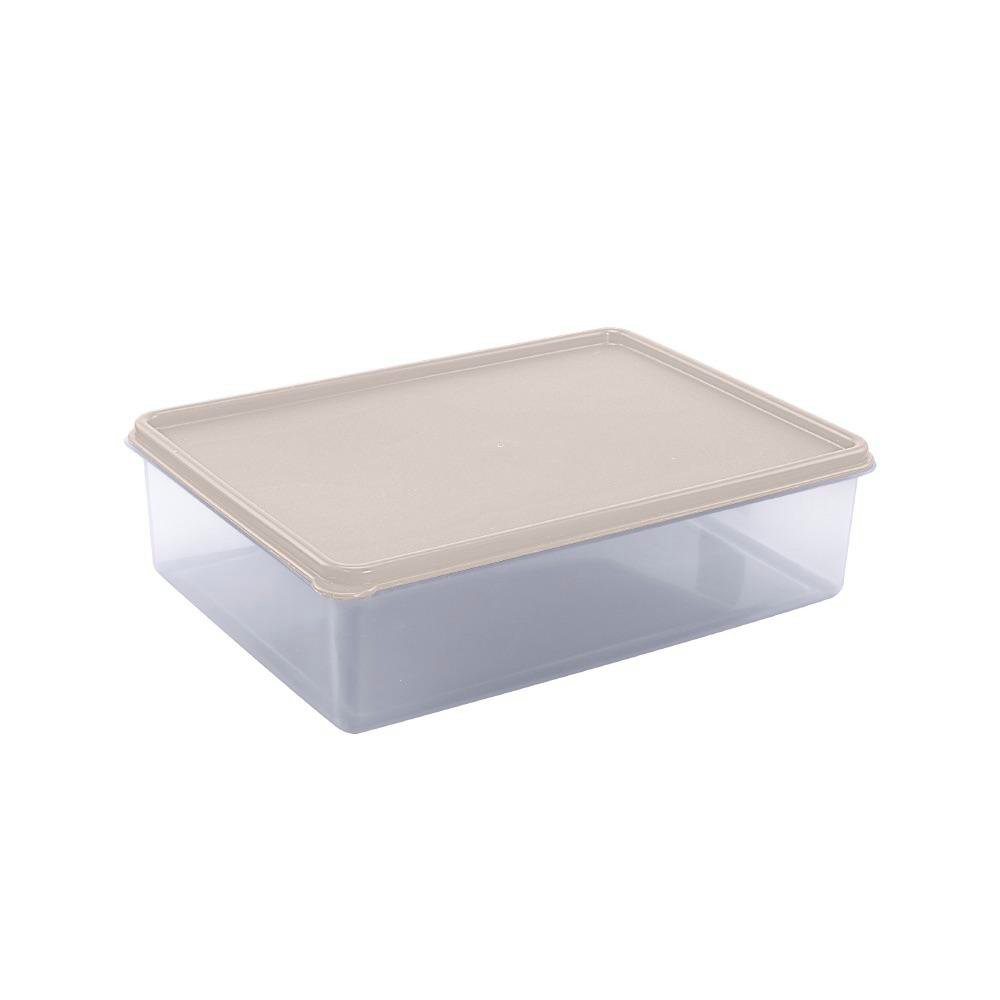 Contenedor Rectangular de 2868 ml de Plástico Color Marfil