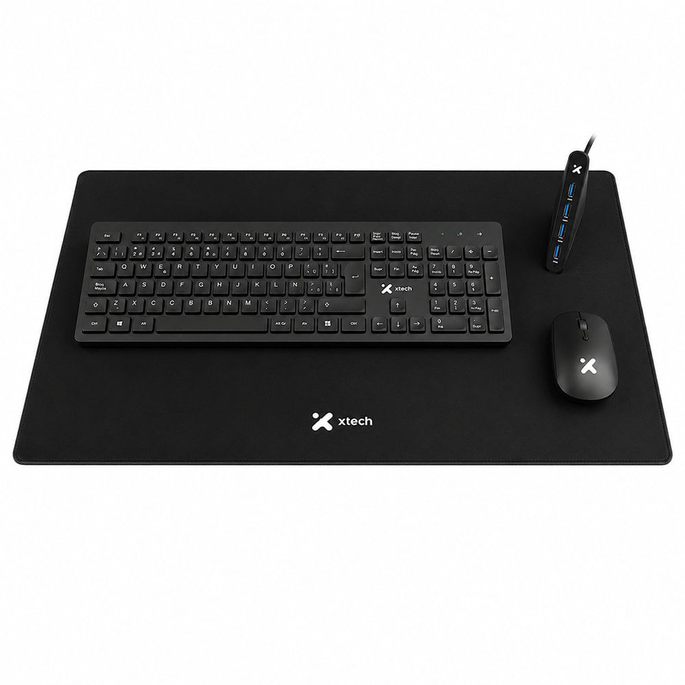 Kit Inalámbrico de Teclado y Mouse con HUB USB 3.0 de 4 Puertos