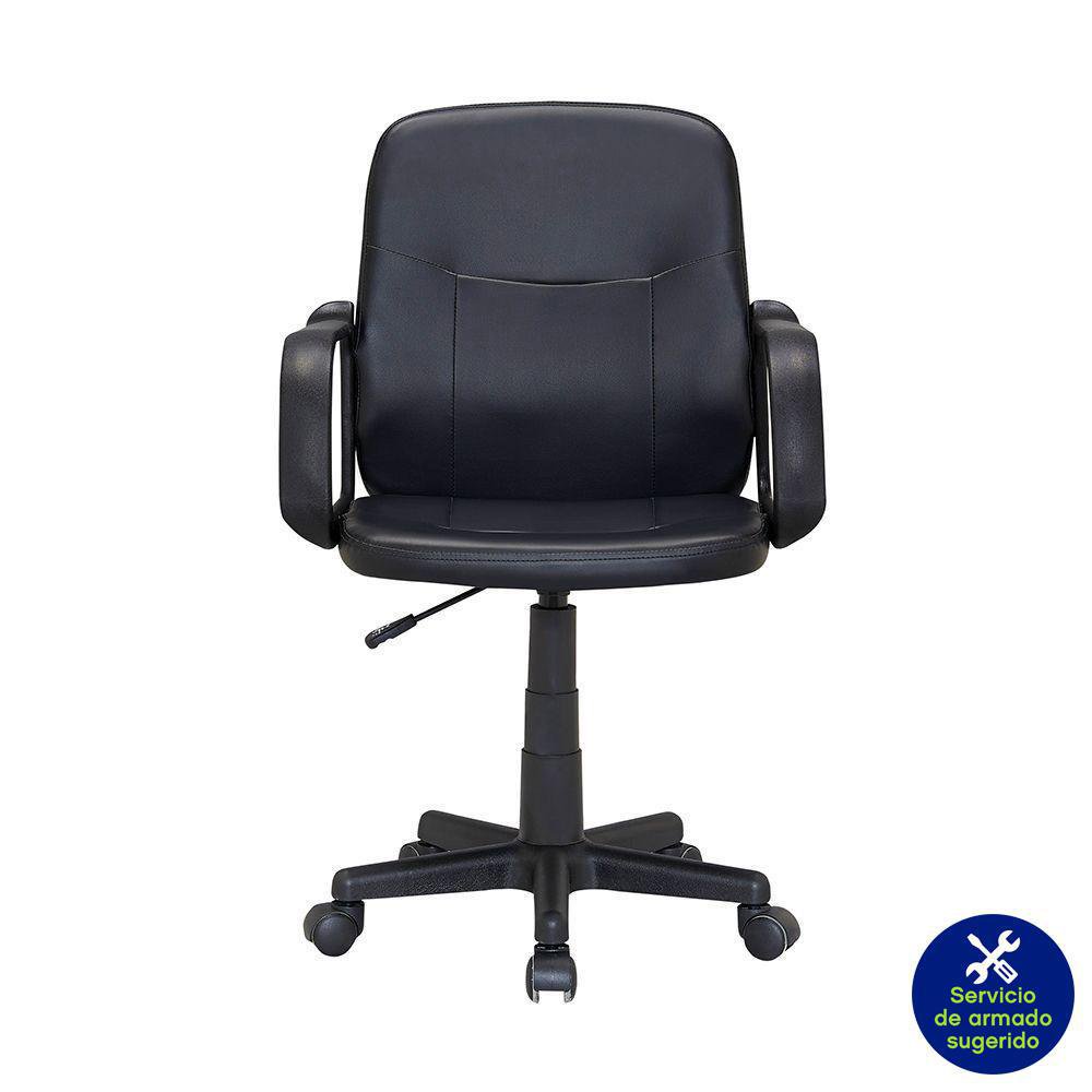 Silla de Oficina Mayer Ajustable Color Negro Silla Negra de Altura Ajustable para Oficina Mayer
