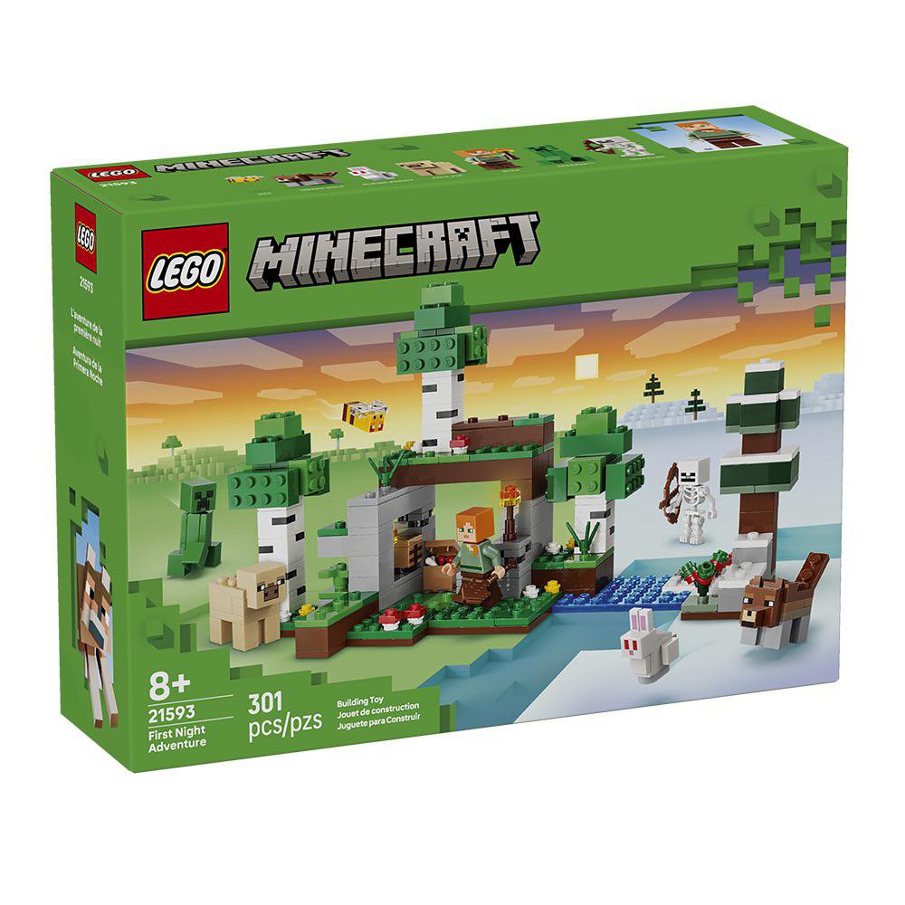 LEGO Minecraft Aventura de la Primera Noche #21593 de 301 piezas