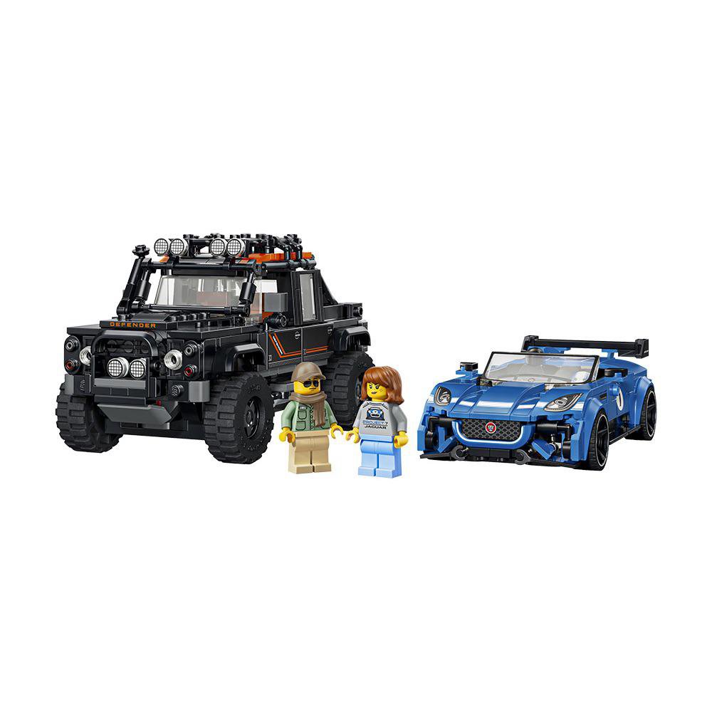 LEGO Speed Champions Jaguar Project 7 y Land Rover Defender #77264 de 740 piezas