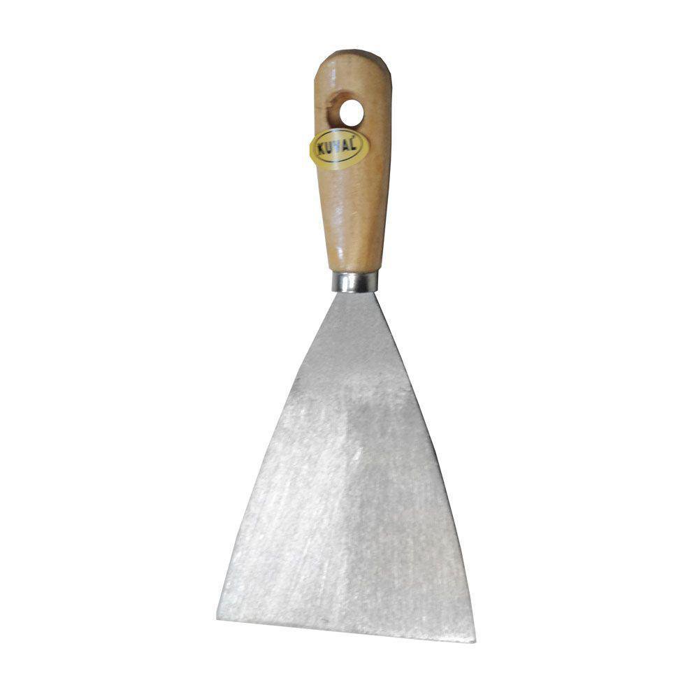 Espátula de Acero con Mango de Madera de 4 Plg