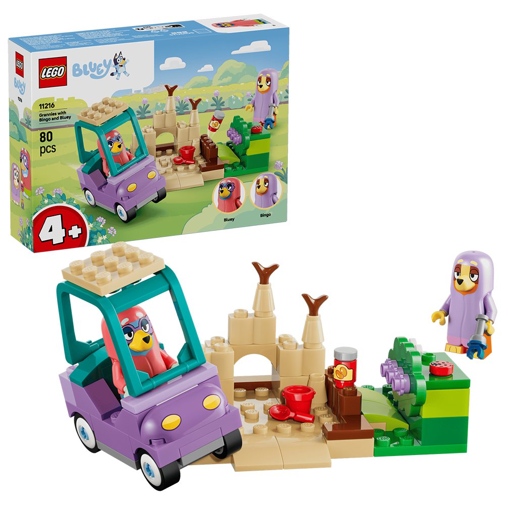 LEGO Bluey Abuelas con Bingo y Bluey #11216 con 80 Piezas