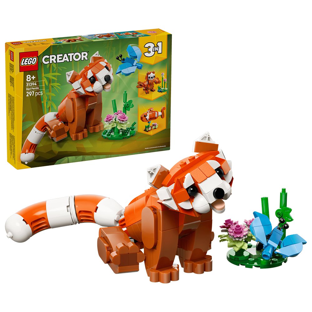 LEGO Creator 3 en 1 Animales Adorables: Panda Rojo # 31394 con 326 Piezas