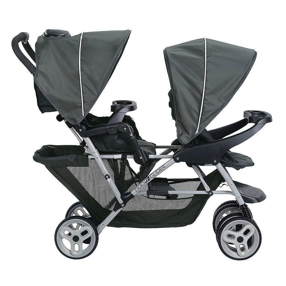 Carruaje Doble DuoGlider Click Connect Graco con Asientos Reclinables Color Gris Glacier C…