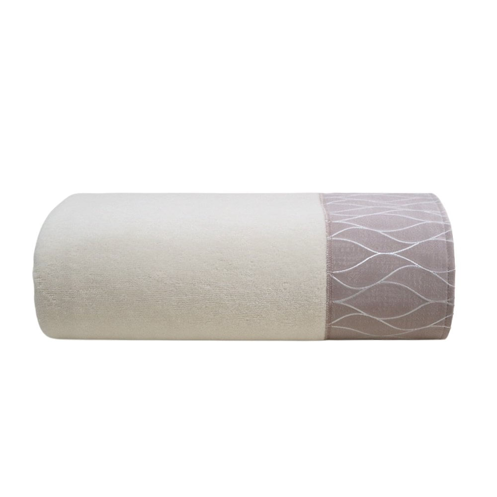 Toalla con Borde Decorativo Color Taupe - Varios Tamaños Baño