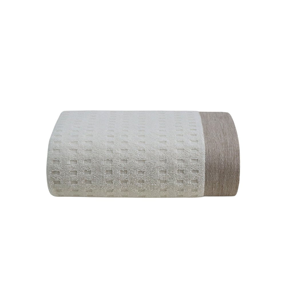 Toalla de Lino con Borde Decorativo Color Dorado - Varios Tamaños Mano