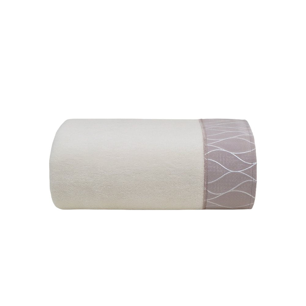 Toalla con Borde Decorativo Color Taupe - Varios Tamaños Mano