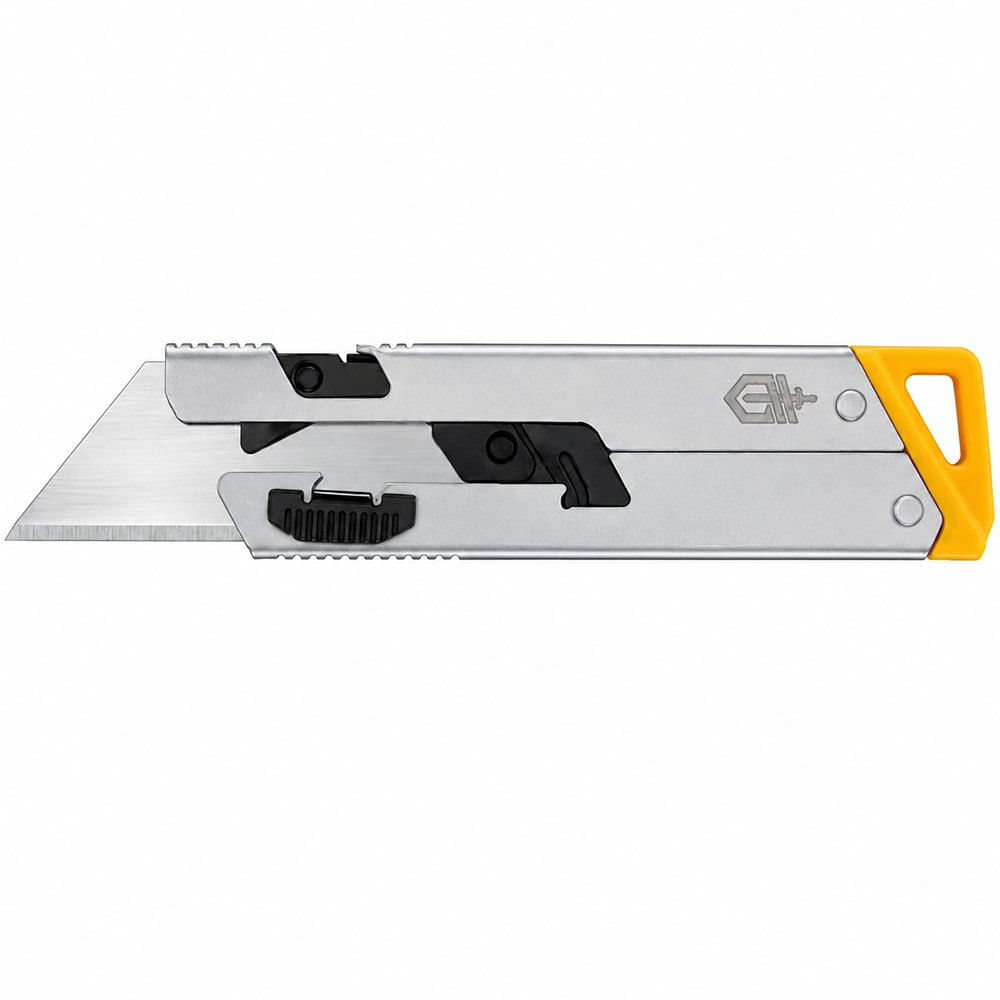 Navaja Multiusos Retráctil de Bolsillo Plateada con Clip y Abridor 4.4 Plg