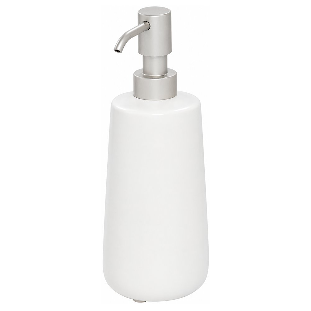 Dispensador de Jabón Alto Eco Vanity de Cerámica Color Blanco Mate